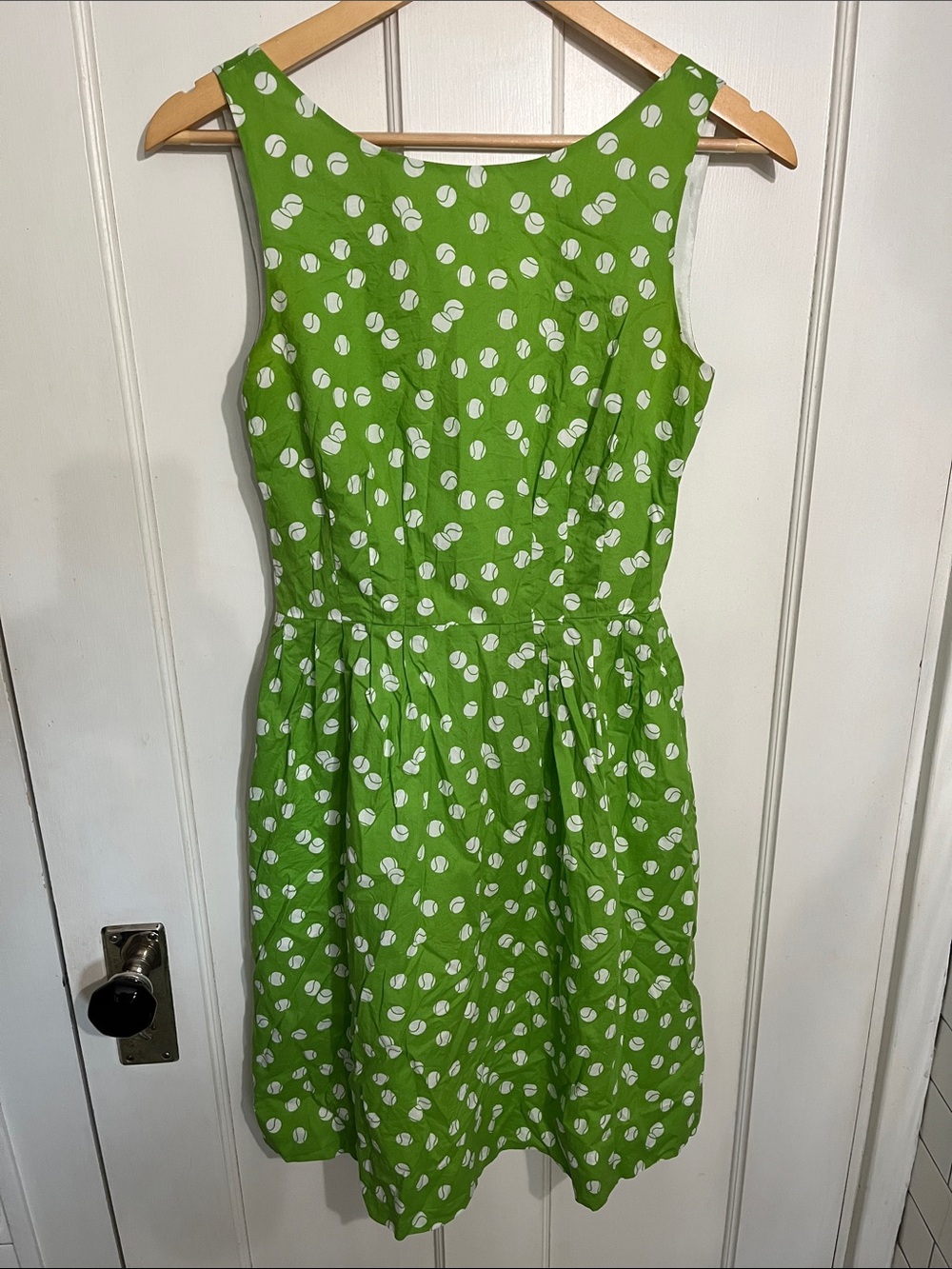 kate spade Green Tennis Ball / Baseball Sleeveless Dress
